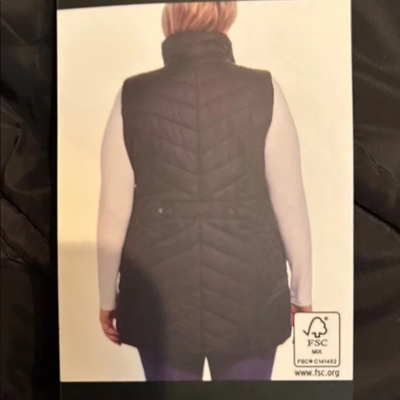 Black Quilted Women's Vest XL . - Picture 3 of 6